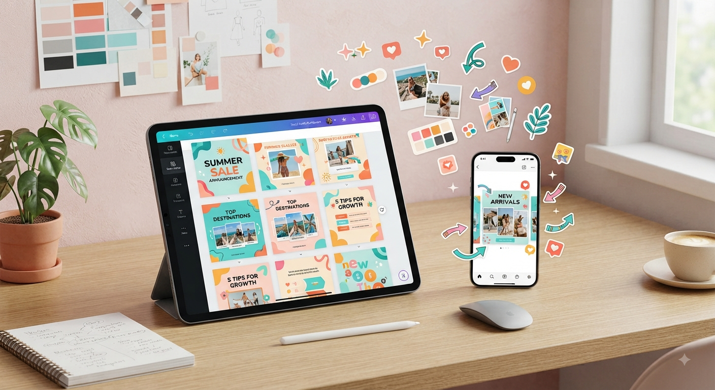 Paket Grafis & Desain Media Sosial Siap Pakai (Canva & Photoshop Templates)